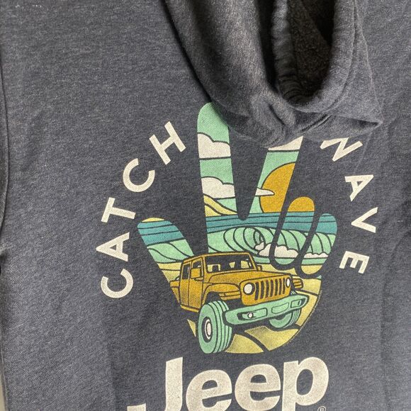 Jeep Hoodie Jeep Wrangler Gladiator Beach Catch a Wave Graphic Size L Unisex - Picture 9 of 9